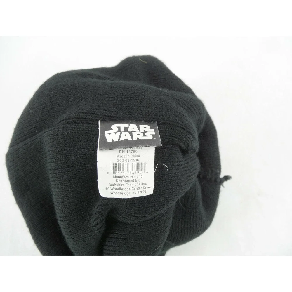 Star Wars Pom Pom Beanie Black/White Winter Hat One‎ Size Fits Most